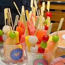 50/100pcs 9/15/25cm Barbecue Skewers, Suitable For Barbecue, Fruit, Cocktail Decoration, Iron Pot Roasted Meat, Cotton Candy, Disposable Grilling Tools, Suitable For BBQ, Ramadan, Holiday Parties - Multicolor - View 4