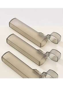 3 صناديق تخزين شفافة بلاستيكية محمولة لأعواد الأسنان والقطن، تصميم أسطواني للحمل بسهولة، مناسبة لصناديق التخزين الصغيرة للتخييم والاستخدام في الهواء الطلق. طراز حديث وبسيط، صندوق بلاستيك شفاف، حقيبة مستحضرات تجميل، حقيبة أدوات التجميل، صندوق تخزين المكتب، صندوق تخزين مستحضرات التجميل، صندوق مجوهرات، هدية شخصية، أدوات المطبخ