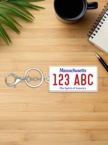 Customized Personalized USA State License Plate Replica Keyring Keychain,Customize Text,72 Styles,Personalized Acrylic Keychain USA State License Plate Replica Keyring Custom Car Accessory 50 States - Multicolor - View 65