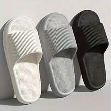 Unisex Quiet EVA Slippers - Non-Slip, Quick-Drying, Odor-Resistant, Summer Indoor Slippers, Soft Textured Soles, Suitable For Home And Bathroom, Multiple Colors Available, Cute Slippers [New High-Top Design], Unisex Summer EVA Slippers, Non-Slip Indoor Bathroom Shower Slippers, Lightweight And Fatigue-Resistant