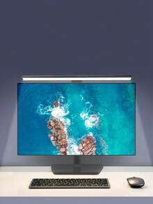 1 đèn LED bất đối xứng cho laptop, đèn kẹp màn hình, có thể gắn lên màn hình máy tính, hẹn giờ tự động tắt sau 60 phút, có thể điều chỉnh độ sáng, chế độ đọc nhanh, 3 nhiệt độ màu, cắm điện. - Nhiều màu - Xem 8