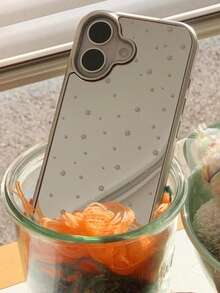 奢华白色星空镜面保护壳，兼容 17 Pro Max、17 Pro、17 Air、17、16、15、14、13、12 Pro Max Plus、11，镜头保护防震后盖 - 鏡面白星星 - 查看 4