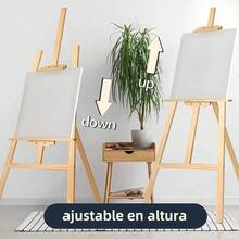 Soporte De Caballete Para Pintura Y Exhibición, Caballete De Madera Profesional Pinturas Ajustable 1.5m, Caballete De Arte Para Dibujo, Caballete Plegable Para Niños, Ideal Para Regalar Y Exponer - Albaricoque - Ver 8