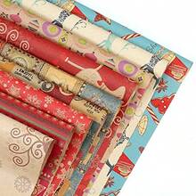 CZ Kesote 27 Hojas de Papel de Envolver de Navidad 70 x 50 CM Papel Kraft para Regalo de Navidad 27 Rollos de 9 Modelos 8764 - Multicolor - Ver 3
