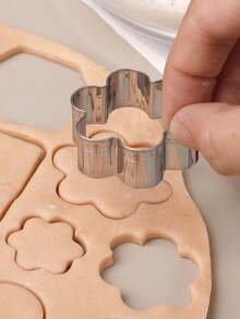 30件套专业烘焙几何饼干模具套装，不锈钢饼干模具套装，带收纳盒，创意造型压模工具，翻糖模具，包含方形、圆形、心形、花形、水滴形、菱形、三角形、椭圆形、六边形、长方形、梯形等形状 - 彩色 - 查看 8