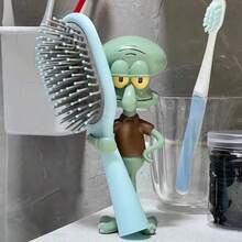 SpongeBob SquarePants 1pc Cute Spongebob Themed Octopus Shaped Desktop Decor, Pen Holder, Toothbrush Holder, Ideal For Office Desk, Bookshelf, Window Sill, Creative Desktop Accessory, Holiday, Birthday Party, Gift For Friends And Family - Multicolor - View 10