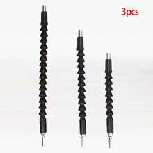 3pcs Universal Flexible Shaft, Electric Screwdriver Connecting Shaft, Electric Screwdriver Flexible Shaft