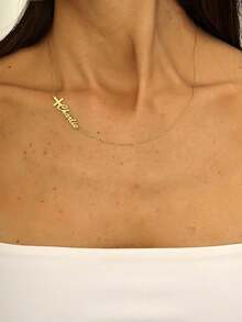 Personalized Cross Name Necklace, Baptism Gift, Cross Pendant Jewelry, Christian Gift, Christmas Gift, Communion Gift, Suitable For New Year, Birthday, Anniversary, Baptism, Christian - Multicolor 7 - View 5