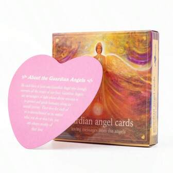 50pcs Guardian Angel Oracle Cards, Tarot Cards For Divination, Fortune Telling, Family Party Game, Tarot Board Game, 8.6*8.6cm