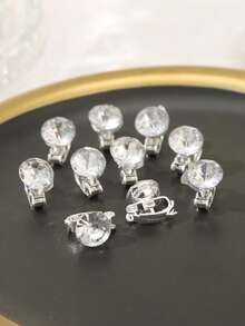 10 chiếc kẹp tóc đính đá Zirconia phong cách hip hop đường phố, kẹp tóc tết bên hông, kẹp tóc nhỏ nhắn tinh tế, phụ kiện tóc cho tiệc tùng - trắng - Xem 3