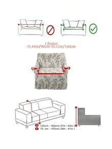 1pc Vintage Floral Pet Proof Sofa Cover, Breathable All-Season Universal Stretch Printed Dust-Proof Sofa Slipcover (Pillow Cover Not Included)