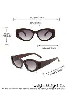 1 PC Women's Retro Feel Cat Eye Frame Fashion Glasses, Lightweight And Comfortable To Wear For Outdoor - Multicolor - View 11