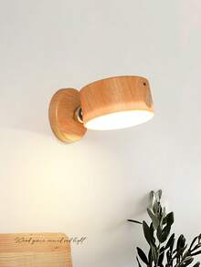 1 đèn LED treo tường vân gỗ, đèn tường xoay 360° có thể điều chỉnh độ sáng, sử dụng pin sạc, điều khiển cảm ứng, thiết kế tự dính, đèn ngủ LED dùng để đọc sách, trang trí nhà cửa và chiếu sáng. - Nhiều màu - Xem 3