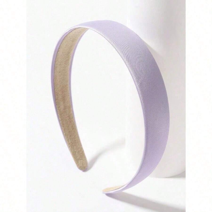 Solid Wide Headband Casual,Hairband,Hair Hoop Headbands ,Head Piece - 淡紫色 - 查看 1