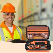 Estuche Duro para Klein Tools ET310 AC Disyuntores Finder Probador Elctrico y Kit de Herramientas 80016 y RT250 GFCI Probador de Salida y Accesorios Herramientas Elctricas Bolsa Organizadora - naranja - Ver 8
