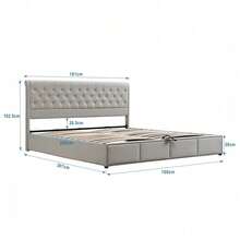 Bed Frames - Gray + Linen + 160cm*200cm - View 6