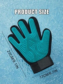 温和宠物美容手套，硅胶多功能去毛刷，按摩洗澡工具，适用于狗、猫、马、兔子和小型宠物，可调节 - 彩色 - 查看 8