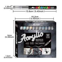 12-240 Colors Acrylic Marker Pens Set, Soft Tip Liquid Ink Markers, Watercolor Brush Pens For Art Painting, Calligraphy, DIY Crafts, Suitable For Students And Office Use - (Upgraded) Acrylic Markers - View 22