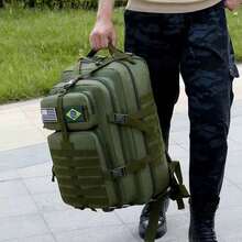 50L Reinforced Waterproof Men's Backpack For Camping, Travel, Mountaineering, Hiking And Outdoor Adventures - 綠色的 - 查看 4