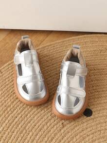 新款夏季幼儿鞋，软底婴儿鞋，男女童包头凉鞋 - 銀色 - 查看 3