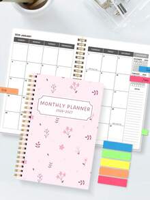 Trees 2026-2027 年月度计划笔记本，A5 简约周计划和月度计划学年日历笔记本，32 页办公和学校用品，完美的教师礼物 - 彩色 - 查看 11