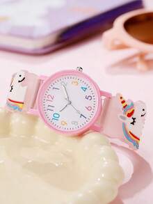 1pc/Set Colorful Cute Cartoon Unicorn Silicone Watch, Great For Year-End Promotion, Social Media Trending, Holiday Gift - Multicolor - View 8