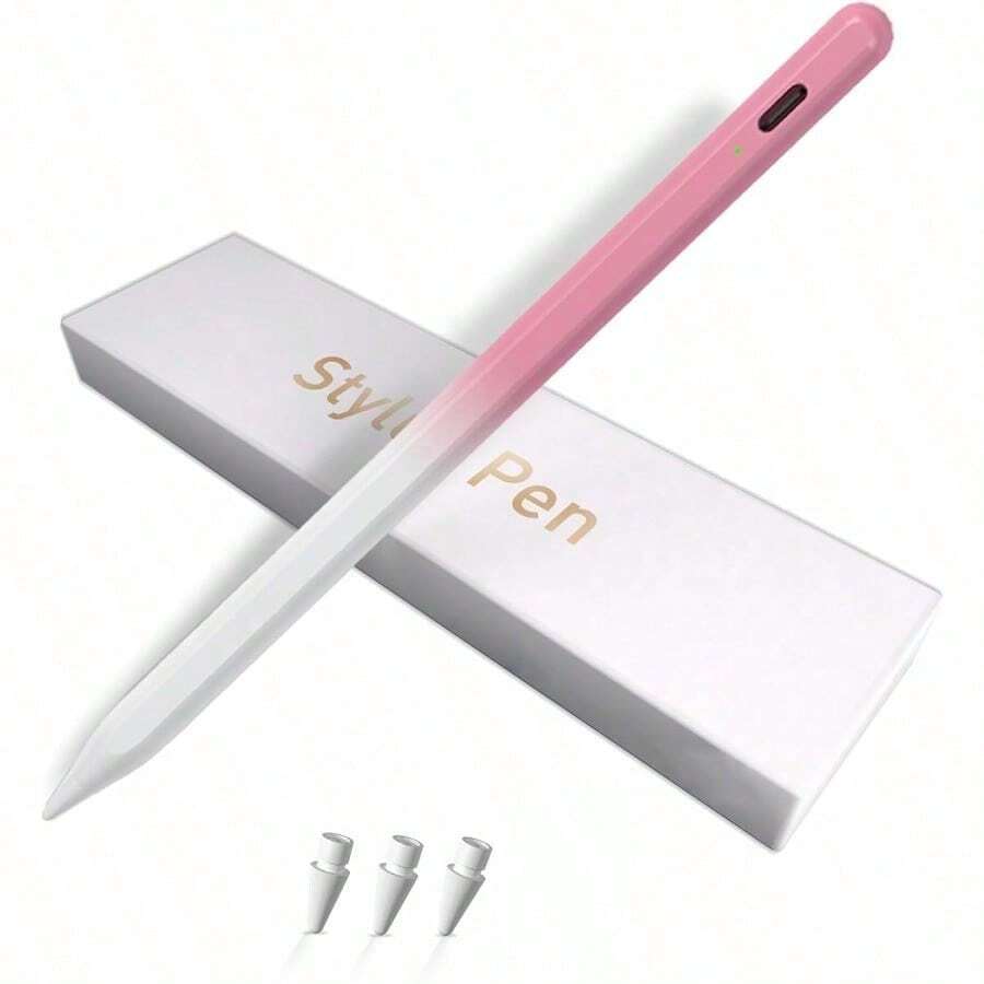 IPad Apple Pencil 9th&10th Generation, Fast Charge Stylus Pen For Palm Rejection And Tilt Sensitivity, Compatible With IPad Pro 11/12.9in, Mini 5/6, IPad 6/7/8/9/10, Air 3/4/5 (White) - Gradient Pink - 查看 1