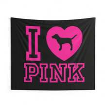 McBling Y2K Tapestry Bedroom Decoration Background Cloth I  Victorias Secret PINK Wall Tapestry Wall Decor - T5-02-GT - 查看 2