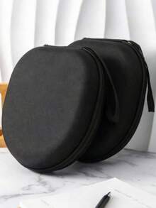 1个硬壳耳机收纳包，适用于无线耳机、蓝牙耳机、耳塞，商务、旅行、学校、大学、办公室等多种场合均可使用。这款大容量耳机包采用EVA材质，可折叠且防震，是理想的蓝牙耳机收纳包。 - 黑色 - 查看 4