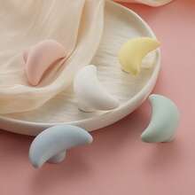 1 pieza Tirador de cajón con un solo orificio, Perilla de puerta de gabinete/armario, Forma de nube, estrella y luna de estilo nórdico de cerámica color macaron, Adecuado para dormitorio/baño/cocina/tocador