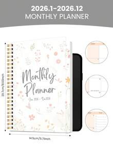 Trees 2026 Monthly Planner - 12 Months Spiral Bound Weekly Planner Notebook With Calendar Grid, Notes And Task List - Great For Goal Setting, Productivity And Daily Use - Suitable For Home, Office And School, Desk Accessories - Multicolor - View 4