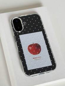 闪亮星空透明手机壳，兼容 17 Pro Max/16/15/14/13/12 Pro Max/11，可爱梦幻闪亮防震保护套，韩版风格礼物 - 小白波點 - 查看 4