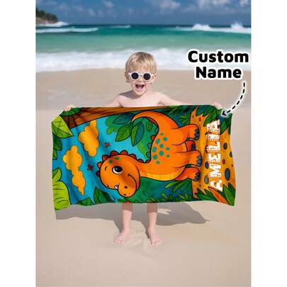 Toalla de playa personalizada para niños, regalo de cumpleaños de verano para niños, vibraciones de verano, viaje a la playa de niñas, toalla de playa personalizada, piscina, decoración de playa