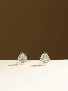 Silver Earrings, Elegant & Cute Copper Cubic Zirconia Earrings, Suitable For Daily Wear And Gatherings - Silver - View 3
