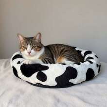 14.75 Inch (Approx. 37cm) Donut-Shaped Pet Bed, Nest, Habitat For Small Cats, Dogs, Hamsters, Guinea Pigs, Hedgehogs, Rabbits, Chinchillas, Warm Sleeping Pad For Winter - Multicolor - View 3