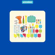 Montessori Educational Building Block Set, 283 Pieces - Blue - View 8