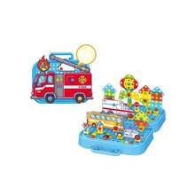 Montessori Educational Building Block Set, 283 Pieces - Red - View 9