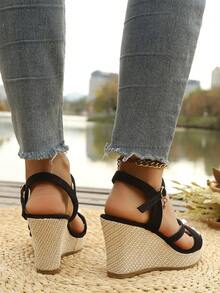 New Summer Platform Sandals, Multifunctional Thick Sole Waterproof, Flattering And Height Increasing - Black - View 7