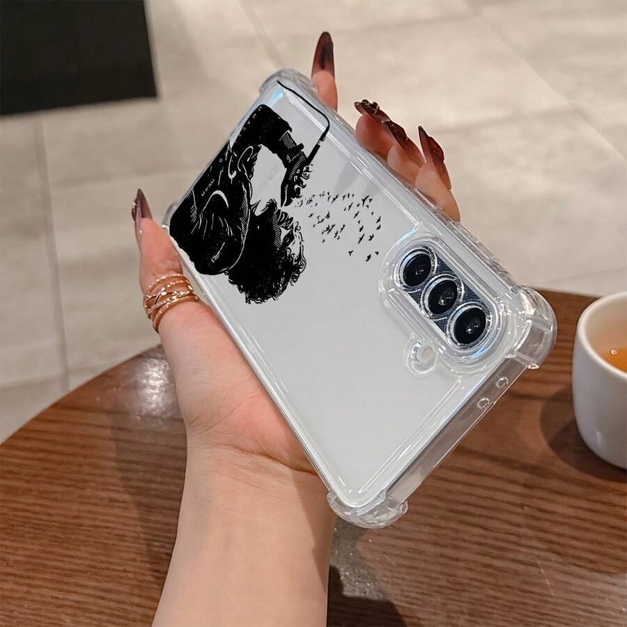 Funda de Teléfono S- Revolution Adecuada para Samsung Galaxy A56, A26, A36, A55, A35, A06, A16, A05, A14, A24, A34, A54, A15, A05S, A25, A23, A33, A53, A73 4G 5G, Cubierta Transparente Suave Antigolpes, Cubierta de Uso Diario, Tema de Anime, Material Duradero, Moldeado por Inyección, Usuarios Casuales, Entusiastas de la Tecnología - Mezcla de colores - Ver 1