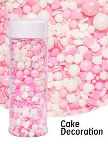 Edible Valentine's Day Wedding Cake Decorations, Pink-Themed Hearts, Rose-Shaped Candy Sprinkles, Cupcake Decorations, Cookies, Doughnuts, Ice Cream And Dessert Decorations, Weddings, Birthday Parties, Valentine's Day And Mother's Day Decorations - Multicolor - View 4