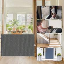 Rejilla retrctil para mascotas u2013 125 de  enrollable para perros y gatos Puerta retrctil para proteger a los bebs de mascotas, escaleras, hogar, pasillo, balcn - 58 cm - Ver 3