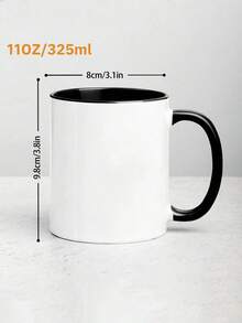 1pc, 11oz Personalized Letter Name Custom Coffee Mug - Designed Customized Cup, Ceramic Mug, Unique Novelty Mug, White Tea Cup, Personalized Letter Name Custom Coffee Mug - Designed Customized Cup, Summer & Winter Drinkware, Birthday Gift, Family Gathering Gift, Holiday Gift, Mildew Resistant, Reusable, Elegant, Cute, Modern