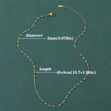 10/20pcs 304 Stainless Steel Necklace Chain With Lobster Clasp, Stainless Steel Color, Suitable For DIY Necklace Jewelry Making - Multicolor - View 11