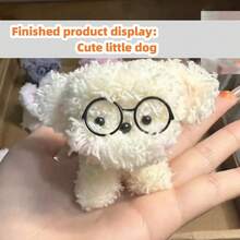 10支装混合毛绒加粗毛根，适用于娃娃和DIY玩具，柔软的雪尼尔绒条可用于缝纫和家居装饰，扭曲的铁质毛根带有毛毡胶带，适用于狗狗和兔子，聚酯纤维材质，适合14岁及以上人群。