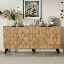 Modern Sideboard With 4 Doors, 160.5 X 35.5 X 78 Cm – Practical Design For Living Room, Bedroom And Dining Room - Unta - View 1