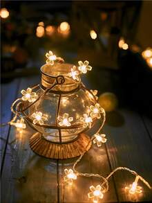 4.92ft/9.84ft/19.69ft Battery Operated LED Cherry Blossom Fairy String Lights, Romantic Atmosphere Decoration For Home, Garden, Camping, Party, Wedding, Birthday, Yard, Valentine's Day, New Year, Spring Festival - Cherry Blossom Light String - View 7