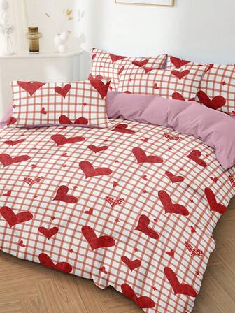 2/3-delars bäddset, hudvänligt och bekvämt, mjukt och mysigt, tryckt sängkläderset, andningsbart, dammfritt och halkfritt, lätt och silkeslen, lämplig för alla årstider, passar enkel-/dubbel-/king size-säng, inkluderar 1 påslakan och 1/2 örngott, perfekt present till högtider, alla årstider, maskintvättbart, perfekt för rumsinredning.