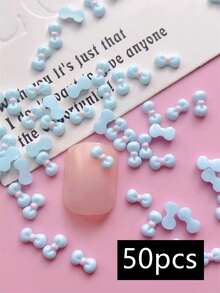 50 Peças Decoração de Unhas, Mini Laço, Adequado para Criação DIY de Arte de Unhas, Produtos para Unhas, Ornamentos de Unhas com Laço de Tamanho Pequeno, Encantos de Unhas, Vitalidade Juvenil, Estilo Adorável, Elementos Populares Japoneses e Coreanos, Suprimentos de Unhas - Multicolorido - Visão 7