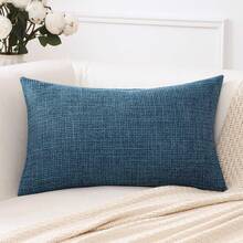 Linen Throw Pillow Cover Set Of 1 Drative Lumbar Pillowcases Cushion Covers 16x24 Inch For Home Dr Sofa Bedroom Car 40 X 60CM Blue,35521096 - 藍色 - 查看 6