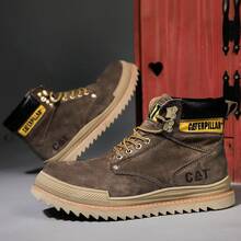 Cowhide Quality Men's Soft Sole Soft Surface Outdoor Workwear Fashion Suede  Boots For Men - C20277#卡其棕色(皮鞋碼) - 查看 10